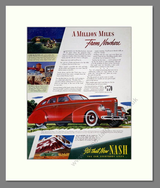 Nash - A Million Miles From Nowhere. Vintage Advert 1939 (ref AD303299)