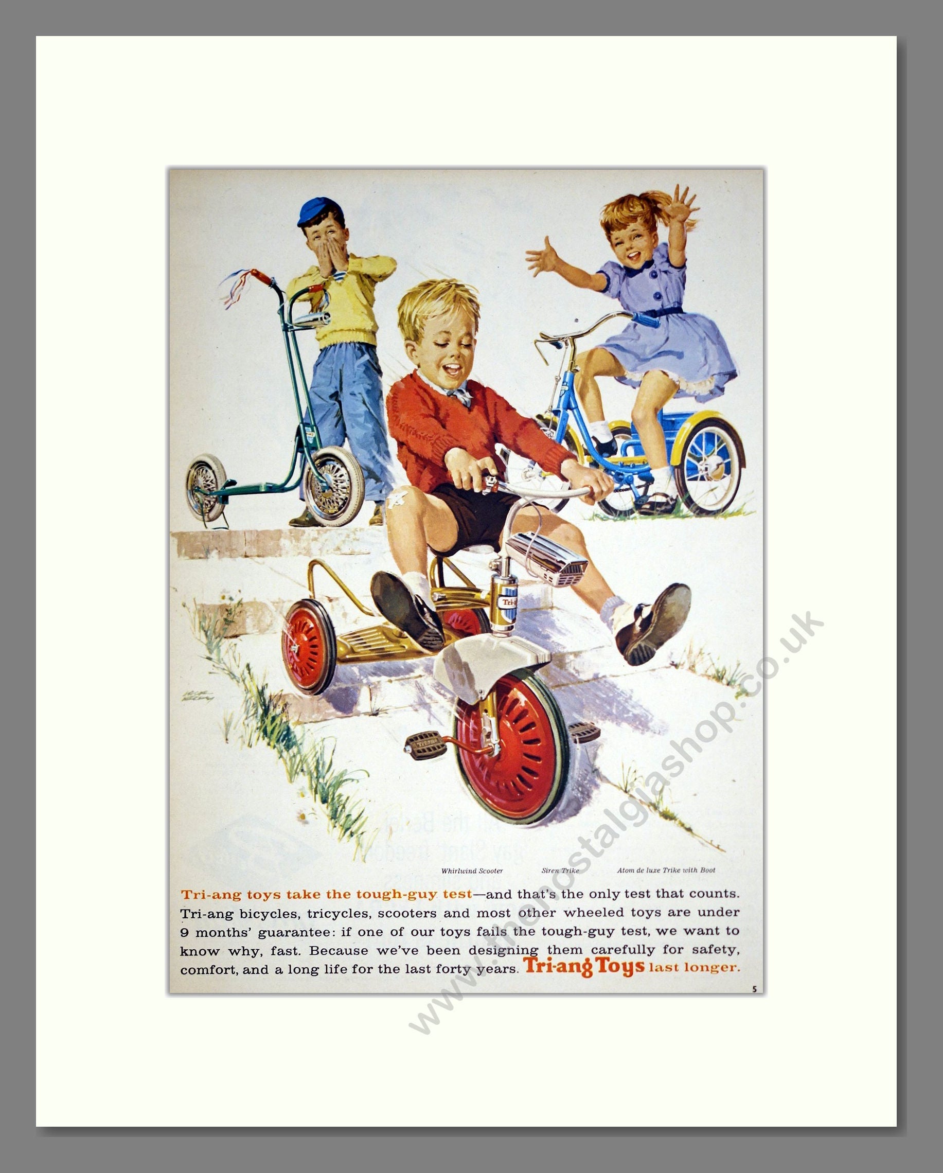 Tri-ang - Scooters and Tricycles. Vintage Advert 1963 (ref AD303245)