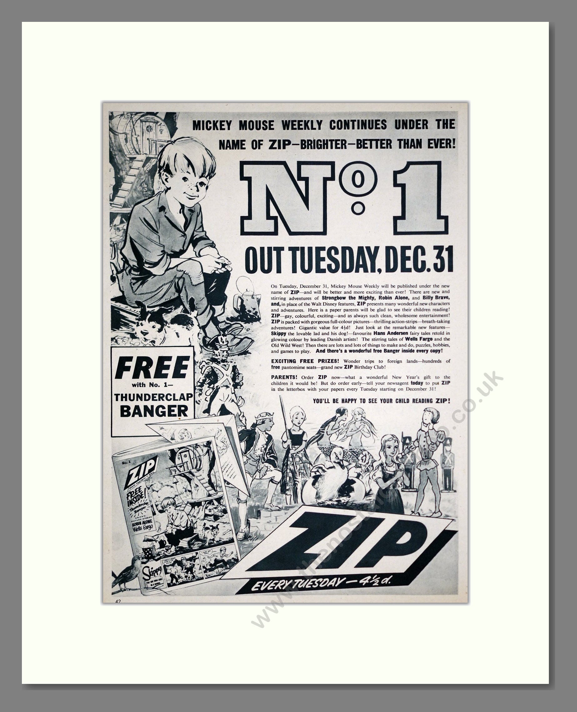 Zip - First Issue Magazine. Vintage Advert 1957 (ref AD303247) – The ...
