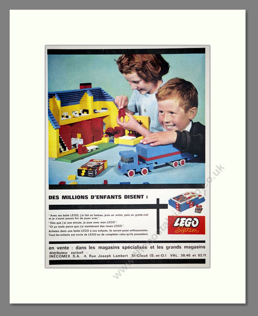 Lego - French Advert. Vintage Advert 1963 (ref AD303250)