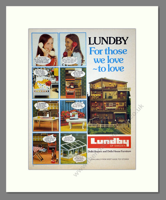 Lundby - Doll's Houses. Vintage Advert 1977 (ref AD303254)