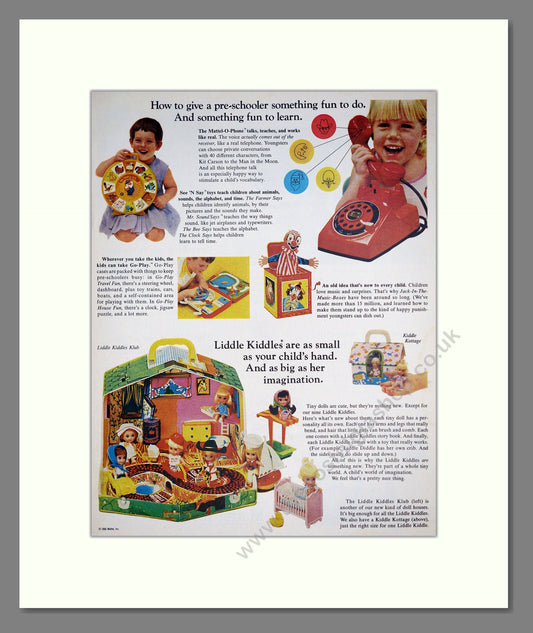 Mattel - Liddle Kiddles. Vintage Advert 1966 (ref AD303259)