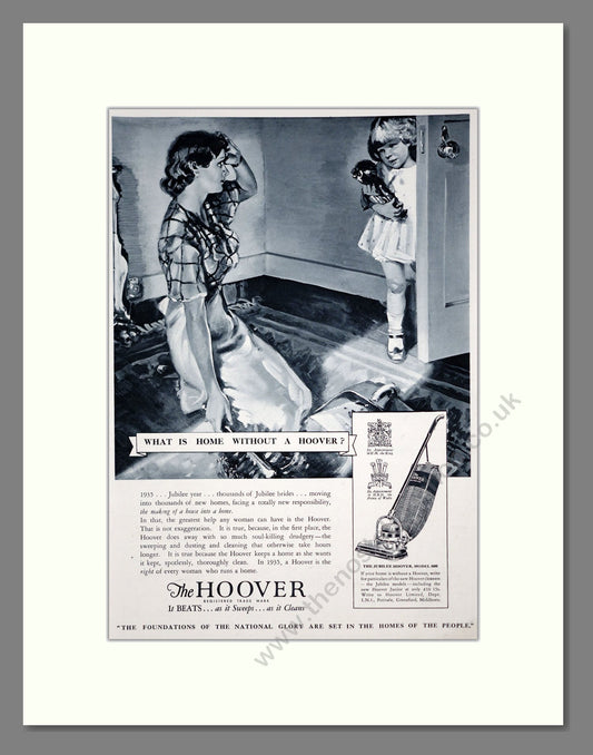 Hoover - What Is Home Without A Hoover. Vintage Advert 1935 (ref AD303212)