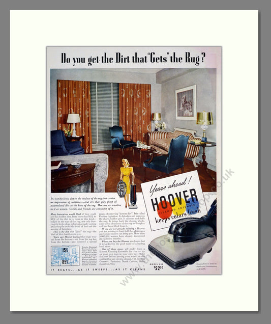 Hoover - Years Ahead. Vintage Advert 1939 (ref AD303213)