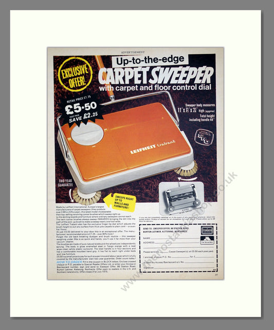 Leifheit - Trabant Sweeper. Vintage Advert 1975 (ref AD303228)