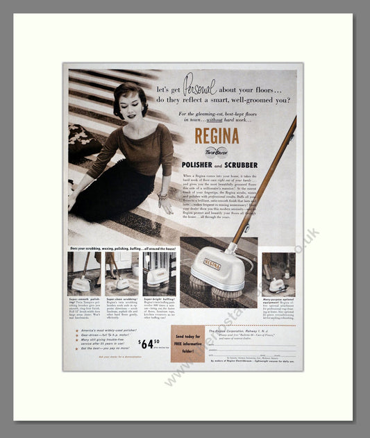 Regina - Polisher And Scrubber. Vintage Advert 1956 (ref AD303232)