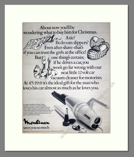 Moulinex - Car Vacuum Cleaner. Vintage Advert 1970 (ref AD303235)