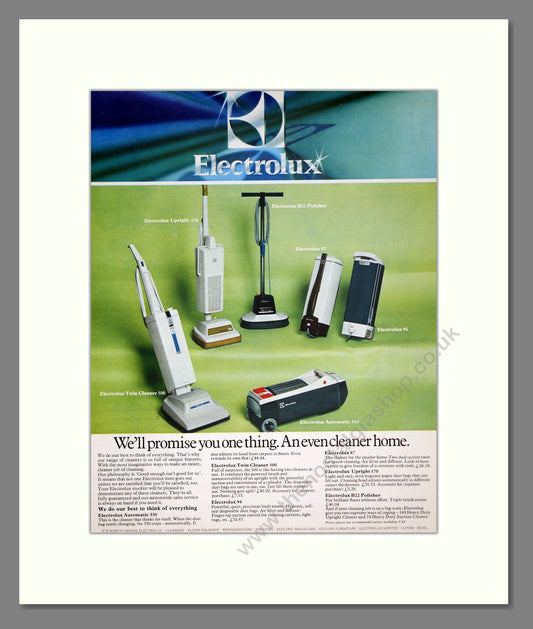 Electrolux - Range Of Cleaners. Vintage Advert 1973 (ref AD303243)