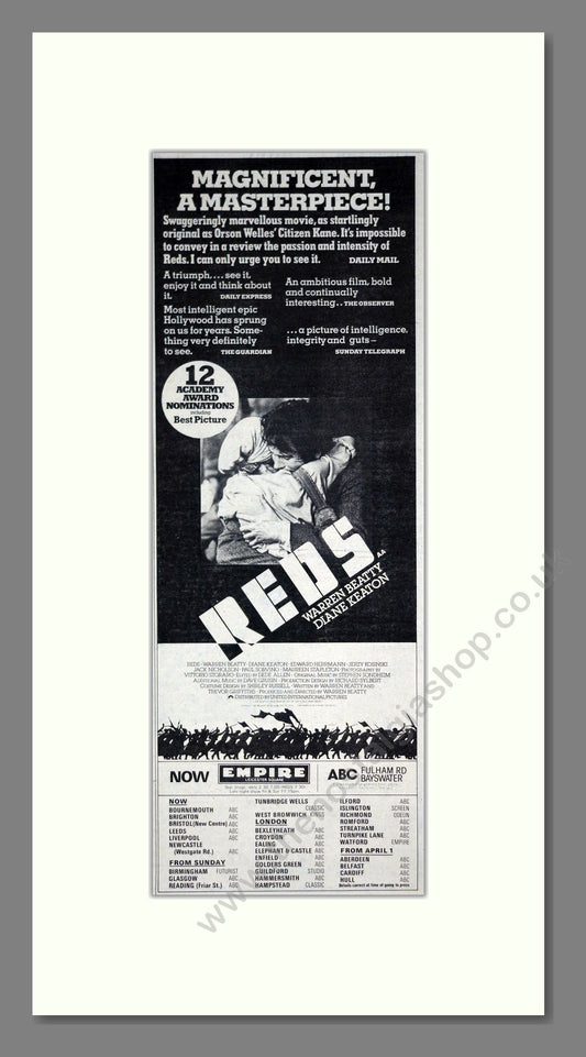 Reds. Vintage Original Advert 1982  (ref AD201372)