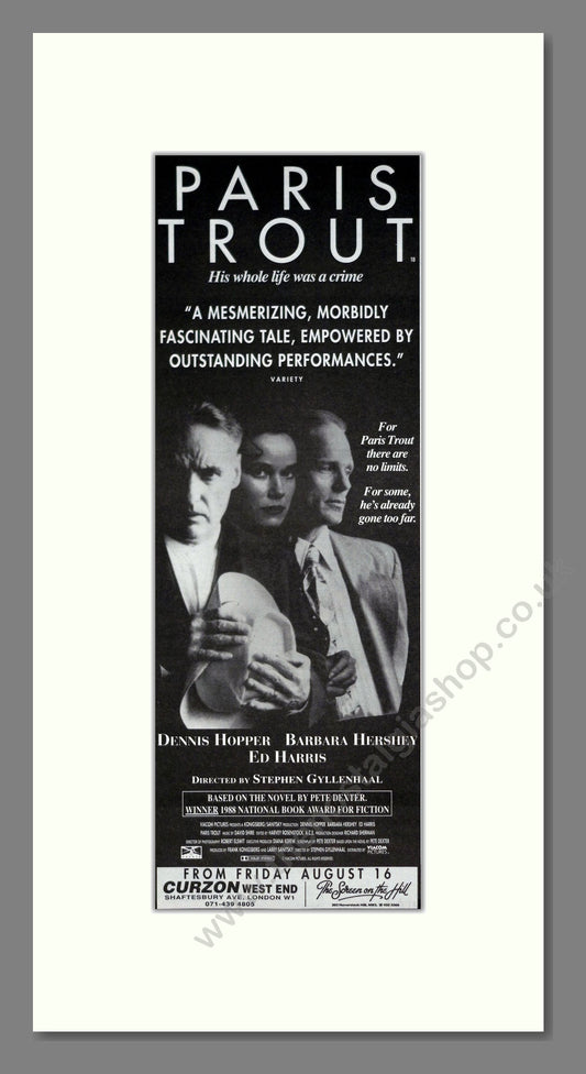 Paris Trout. Vintage Original Advert 1991  (ref AD201376)