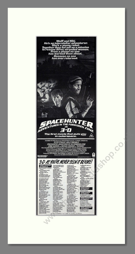 Spacehunter. Vintage Original Advert 1983  (ref AD201377)