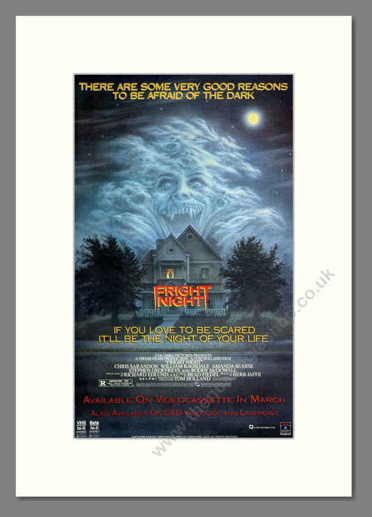 Fright Night. 1986 Original Advert (ref AD63355)