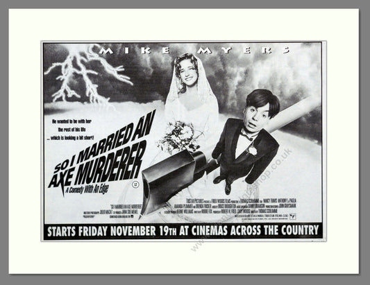 So I Married An Axe Murderer. 1993 Original Advert (ref AD63362)