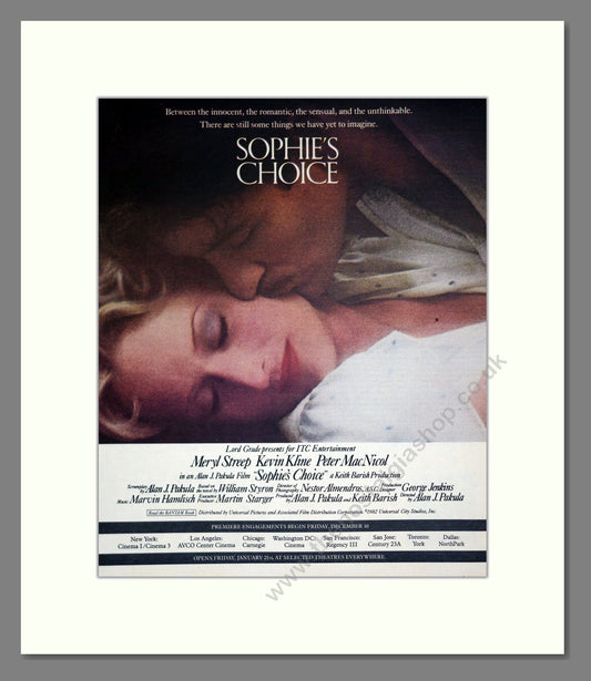 Sophie's Choice. Vintage Advert 1982 (ref AD303157)