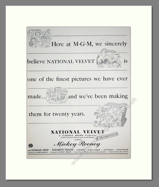 National Velvet. Vintage Advert 1945 (ref AD303159)