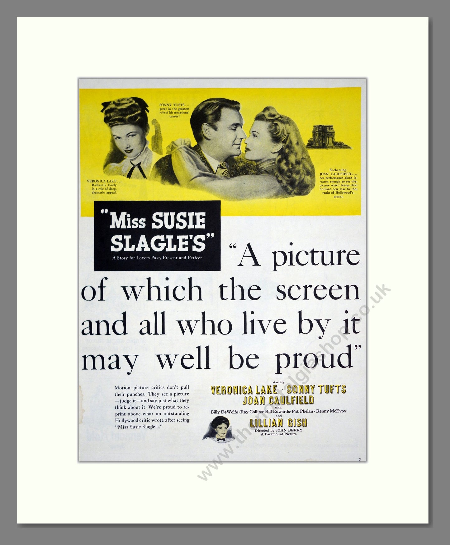 Miss Susie Slagle's. Vintage Advert 1946 (ref AD303160)