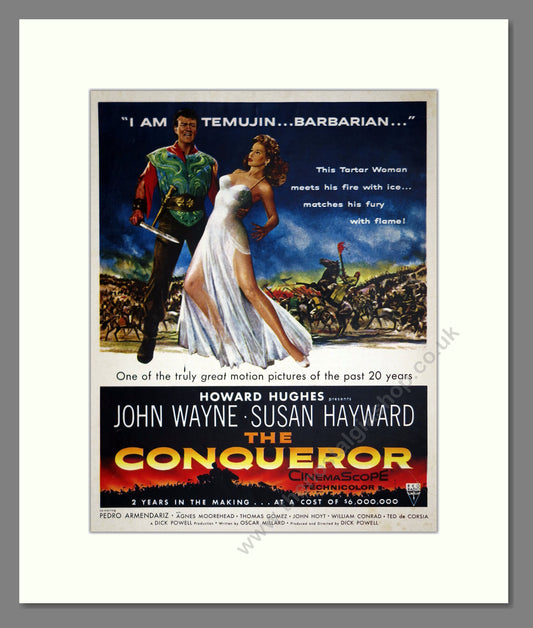The Conqueror. Vintage Original Advert 1956 (ref AD303176)