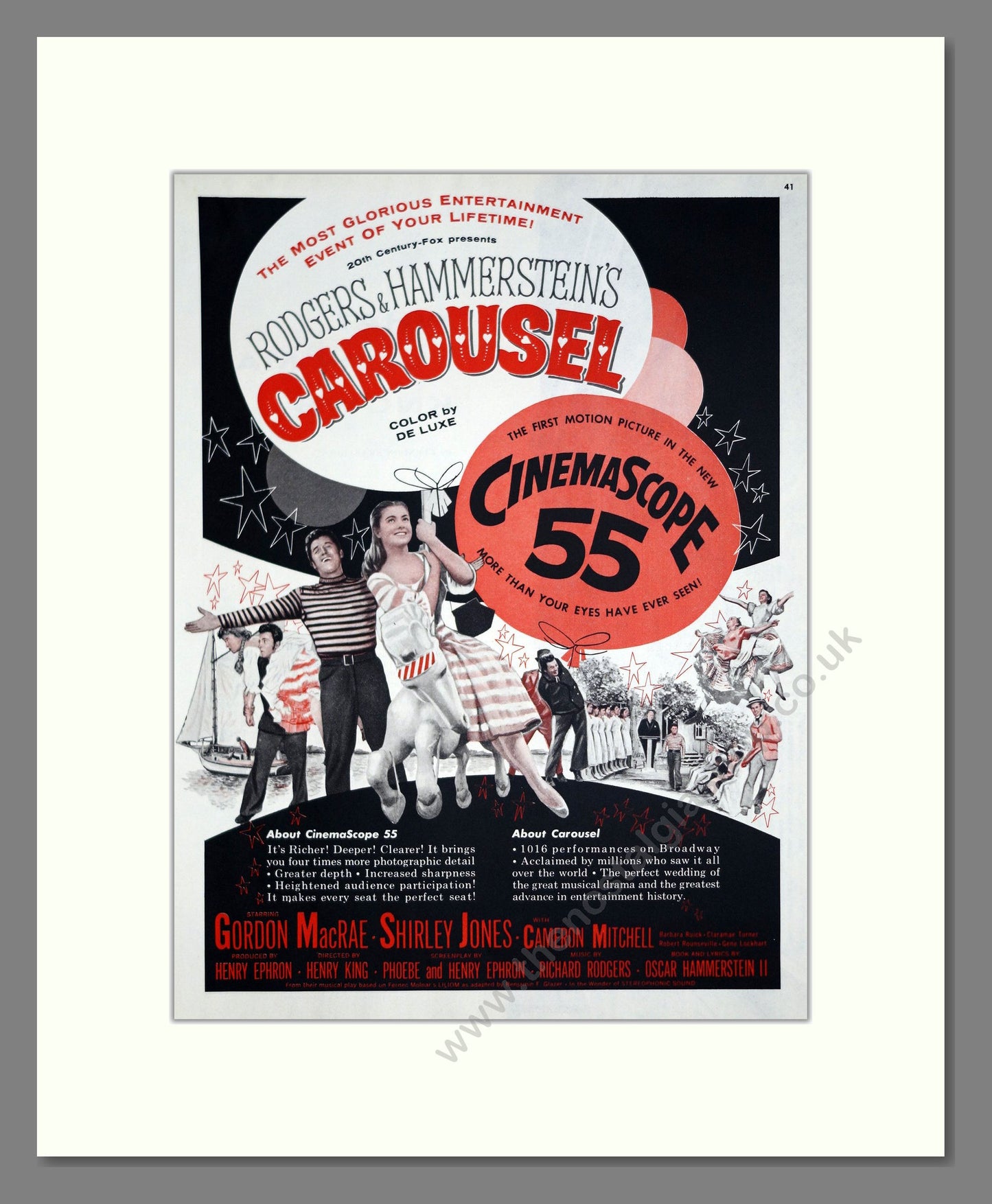 Carousel. Vintage Original Advert 1956 (ref AD303184)