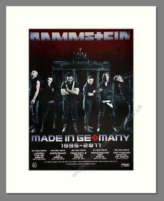 Rammstein - Made In Germany 1995-2011. Vintage Advert 2012 (ref AD63365)