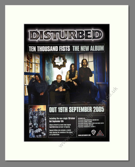 Disturbed - Ten Thousand Fists. Vintage Advert 2005 (ref AD63428)