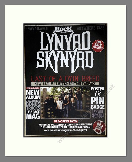 Lynyrd Skynyrd - Last Of A Dyin Breed. Vintage Advert 2013 (ref AD63447)