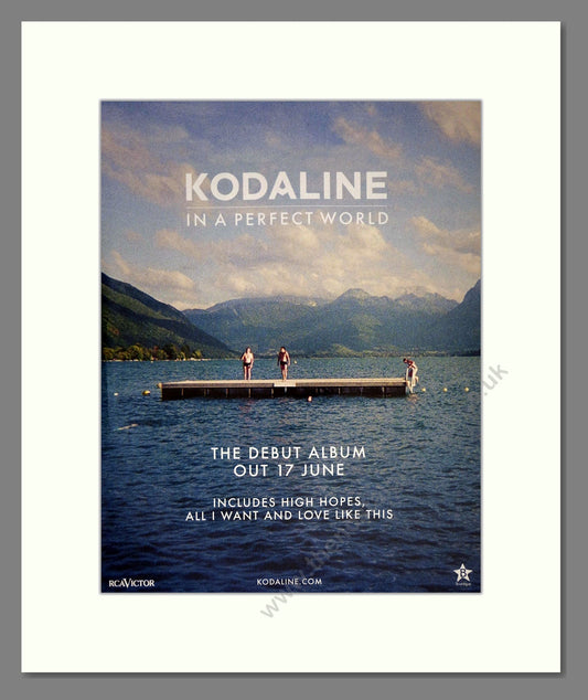 Kodaline - In A Perfect World. Vintage Advert 2013 (ref AD63453)