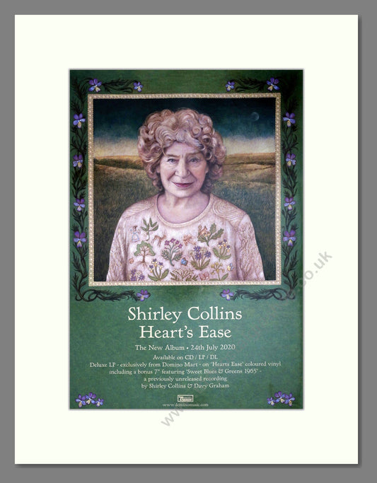Shirley Collins - Heart's Ease. Vintage Advert 2020 (ref AD63455)