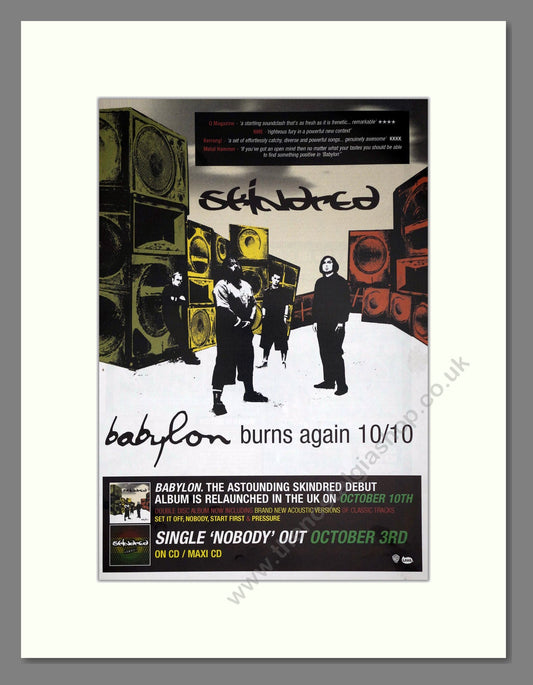 Skindred - Babylon. Vintage Advert 2005 (ref AD63469)