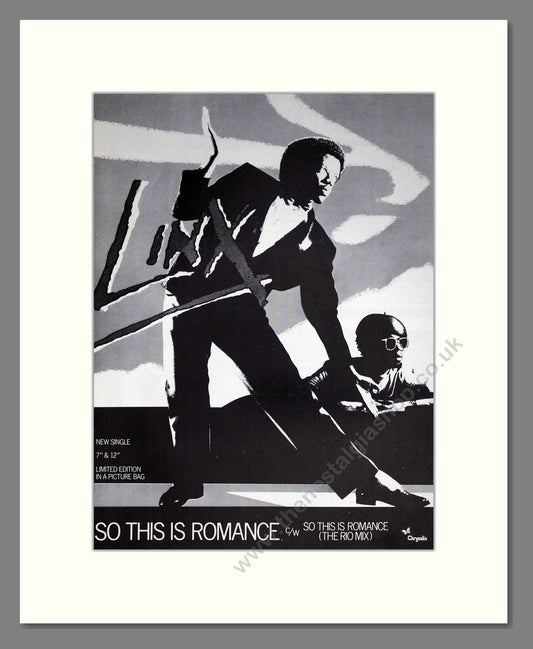Linx - So This Is Romance. Vintage Advert 1981 (ref AD63500)