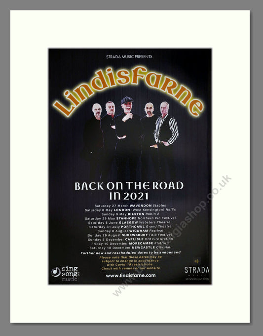 Lindisfarne - UK Tour. Vintage Advert 2021 (ref AD63540)