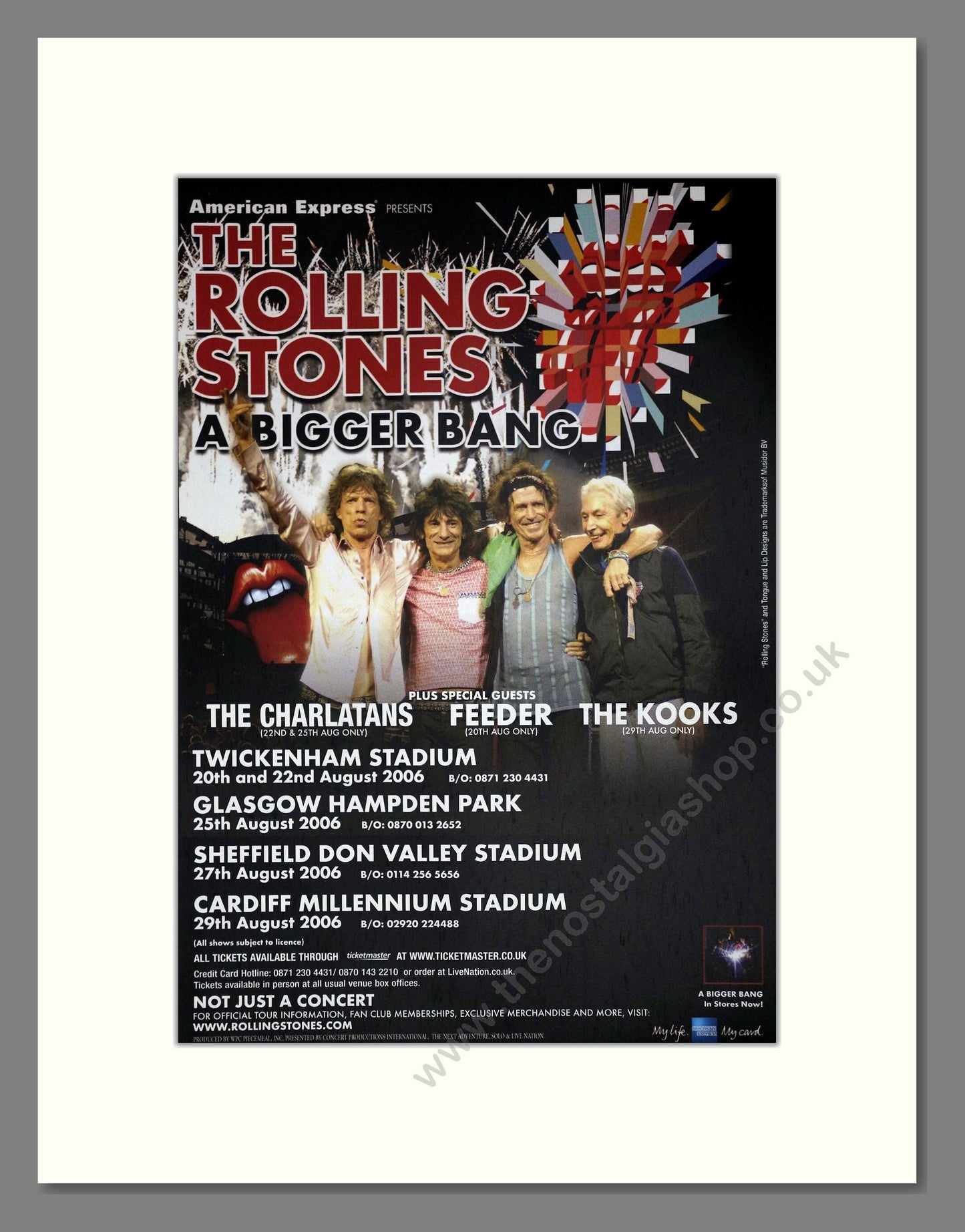 Rolling Stones (The) - A Bigger Bang UK Tour. Vintage Advert 2006 (ref AD63544)