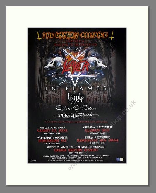 Slayer - UK Tour. Vintage Advert 2006 (ref AD63586)
