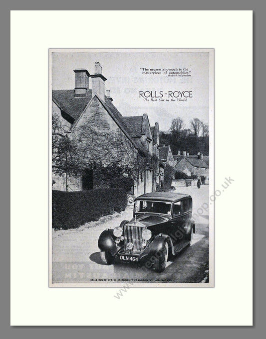 Rolls Royce - The Best Car In The World. Vintage Advert 1937 (ref AD63610)