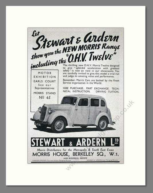 Morris - New Range By Stewart And Ardern. Vintage Advert 1937 (ref AD63638)