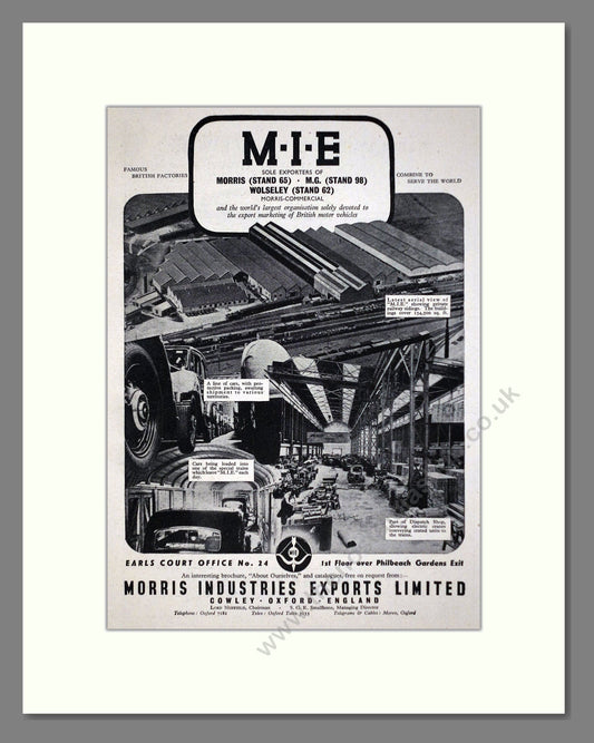 Morris - Morris Industries Export. Vintage Advert 1937 (ref AD63639)
