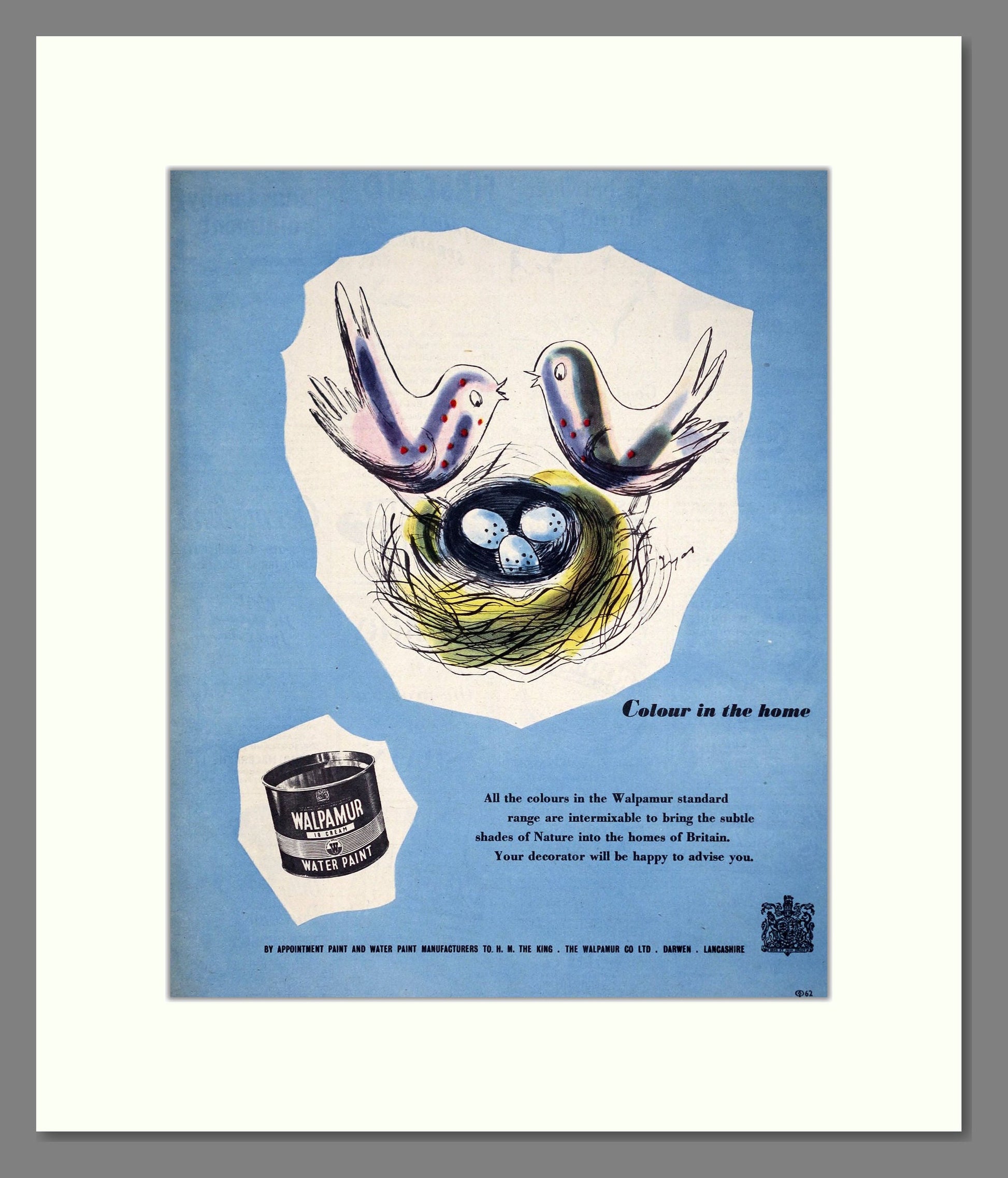 Walpamur - Water Paint. Vintage Advert 1950 (ref AD303411)