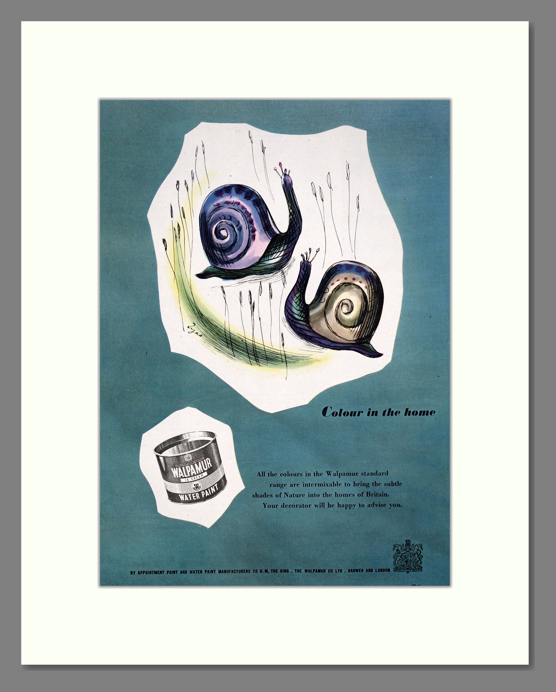 Walpamur - Water Paint. Vintage Advert 1950 (ref AD303412)