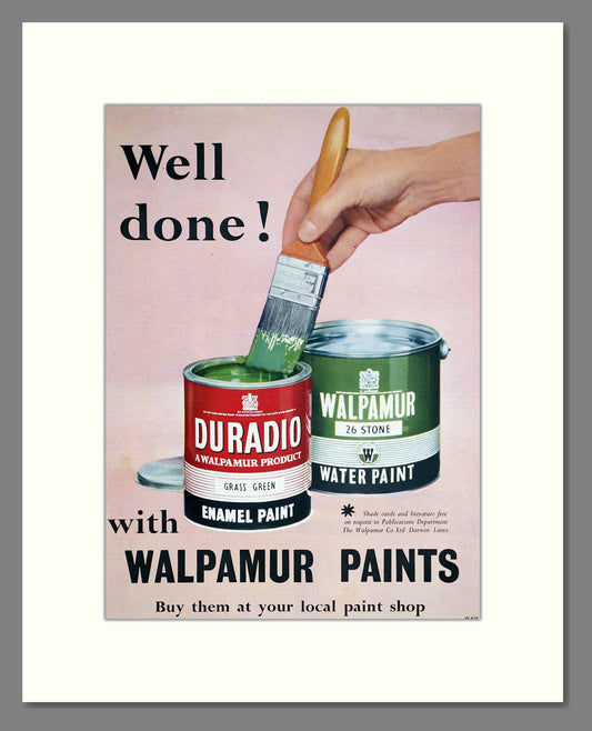 Walpamur - Water Paint / Enamel Paint. Vintage Advert 1955 (ref AD303413)