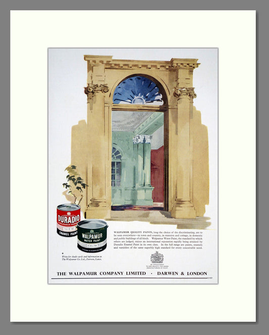 Walpamur - Water Paint / Enamel Paint. Vintage Advert 1956 (ref AD303416)