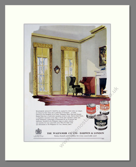 Walpamur - Various Paints. Vintage Advert 1956 (ref AD303417)