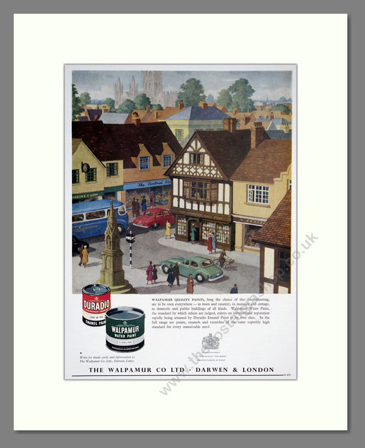 Walpamur - Water Paint / Enamel Paint. Vintage Advert 1956 (ref AD303418)