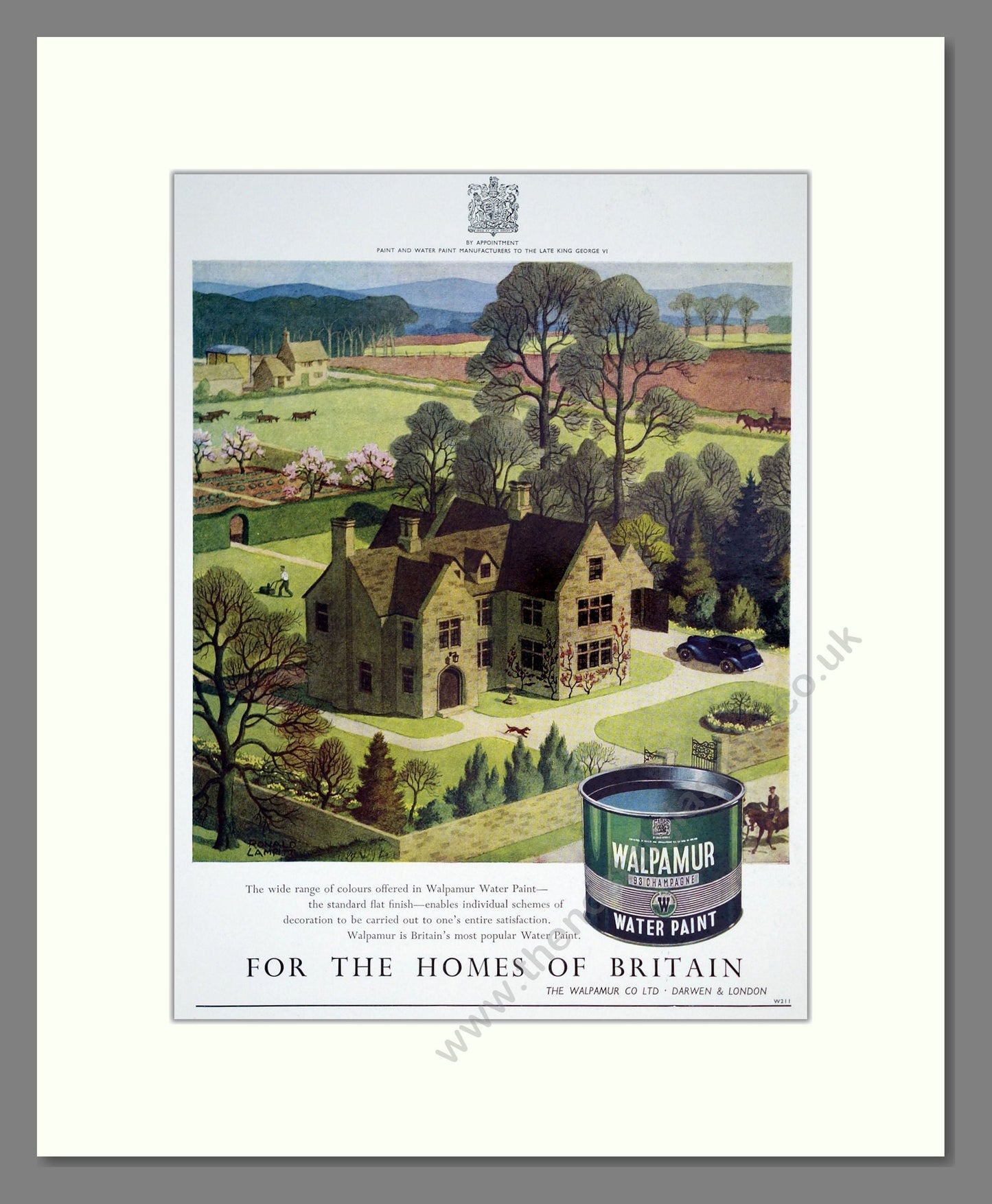 Walpamur - Water Paint. Vintage Advert 1953 (ref AD303419)