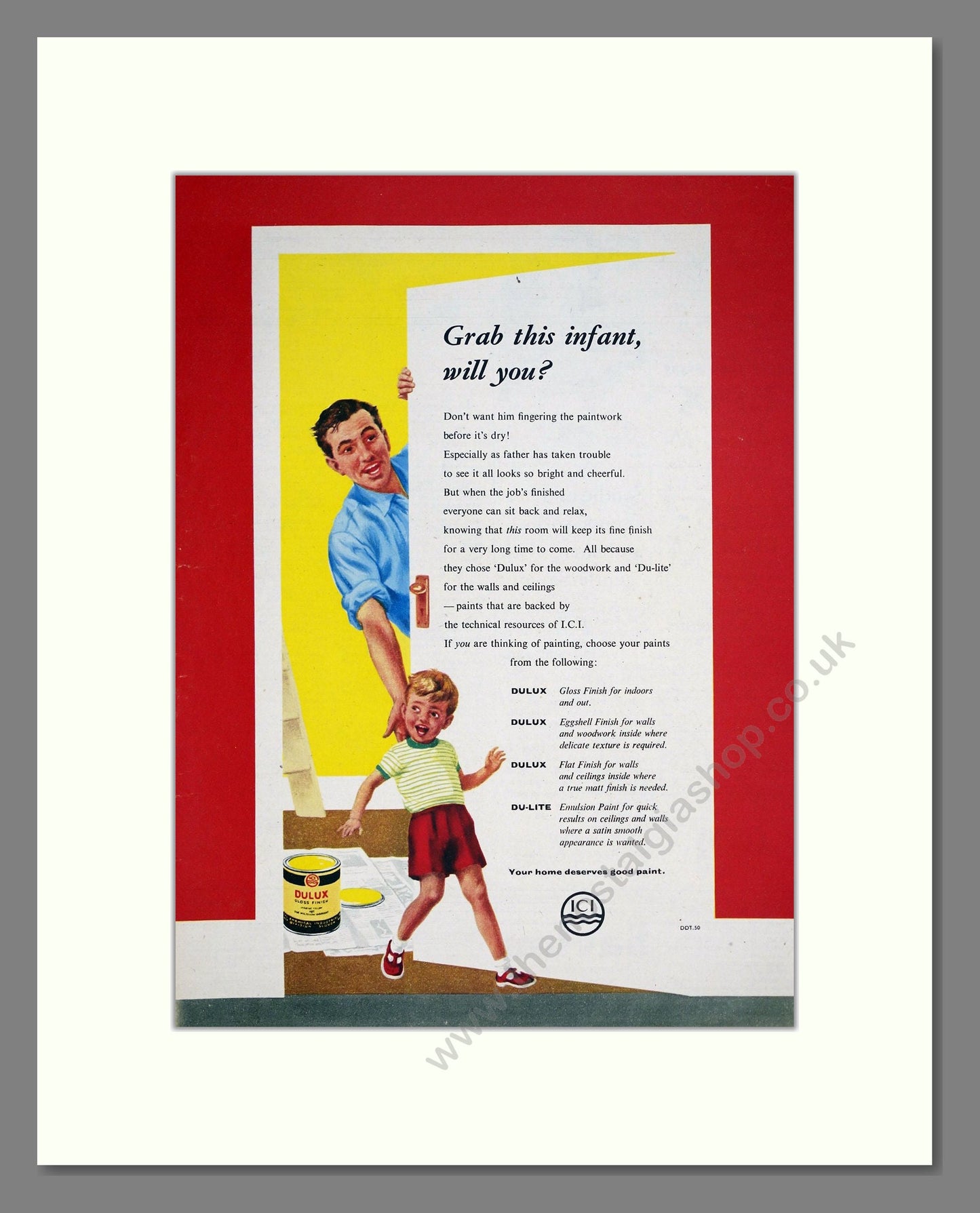 Dulux - Various Paints. Vintage Advert 1956 (ref AD303425)