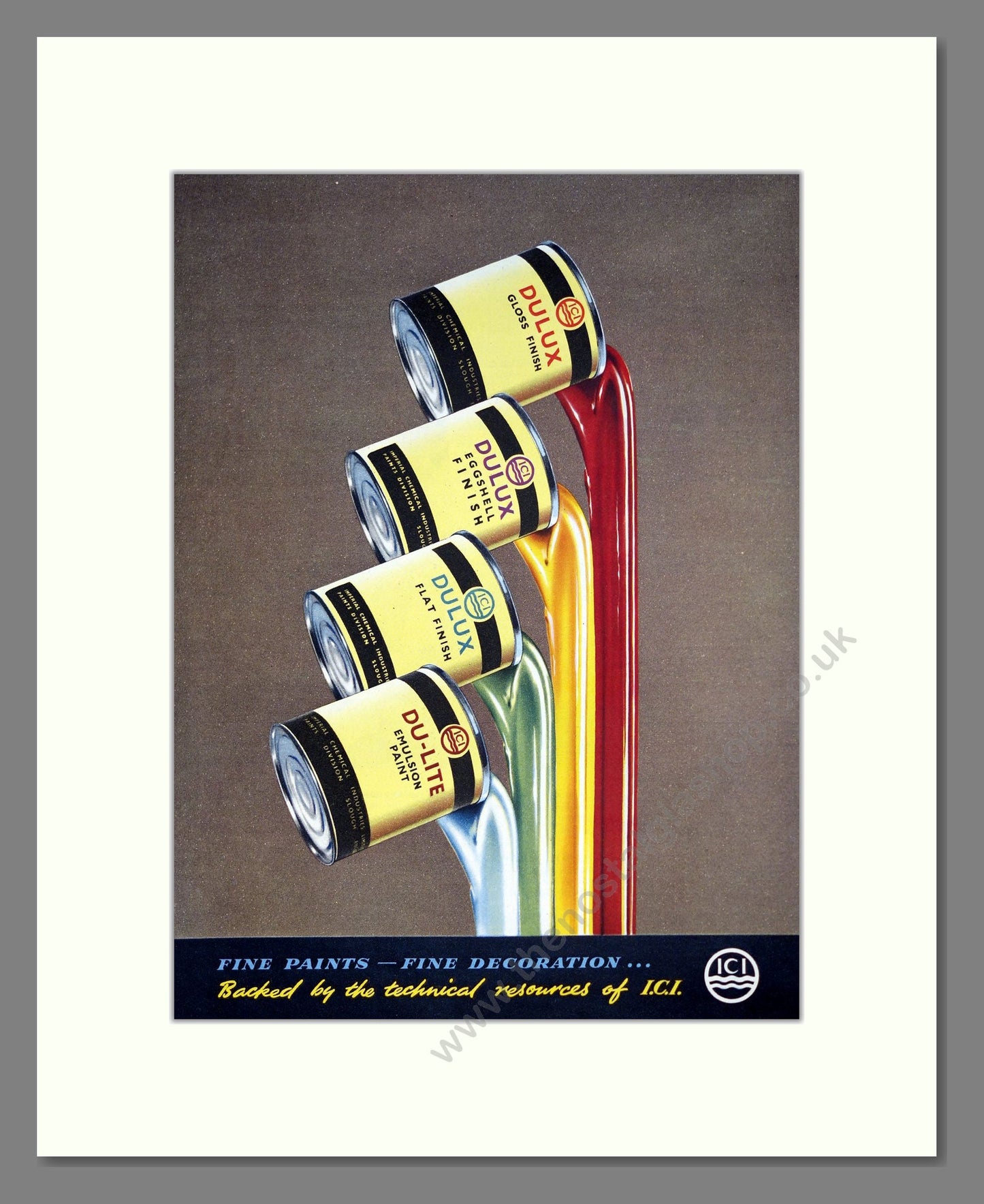 Dulux - Fine Paints. Vintage Advert 1956 (ref AD303426)