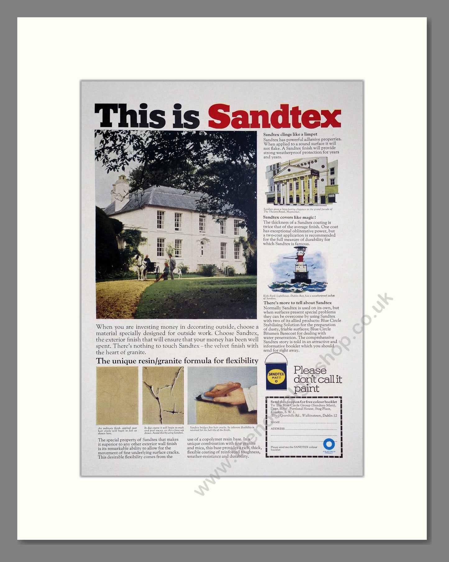 Sandtex - Matt Paint. Vintage Advert 1968 (ref AD303432)