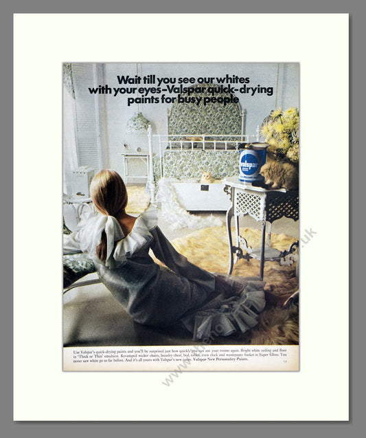 Valspar - Quick Drying Paint. Vintage Advert 1969 (ref AD303434)