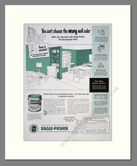 Eagle-Picher - Interior Flat Paint. Vintage Advert 1950 (ref AD303454)
