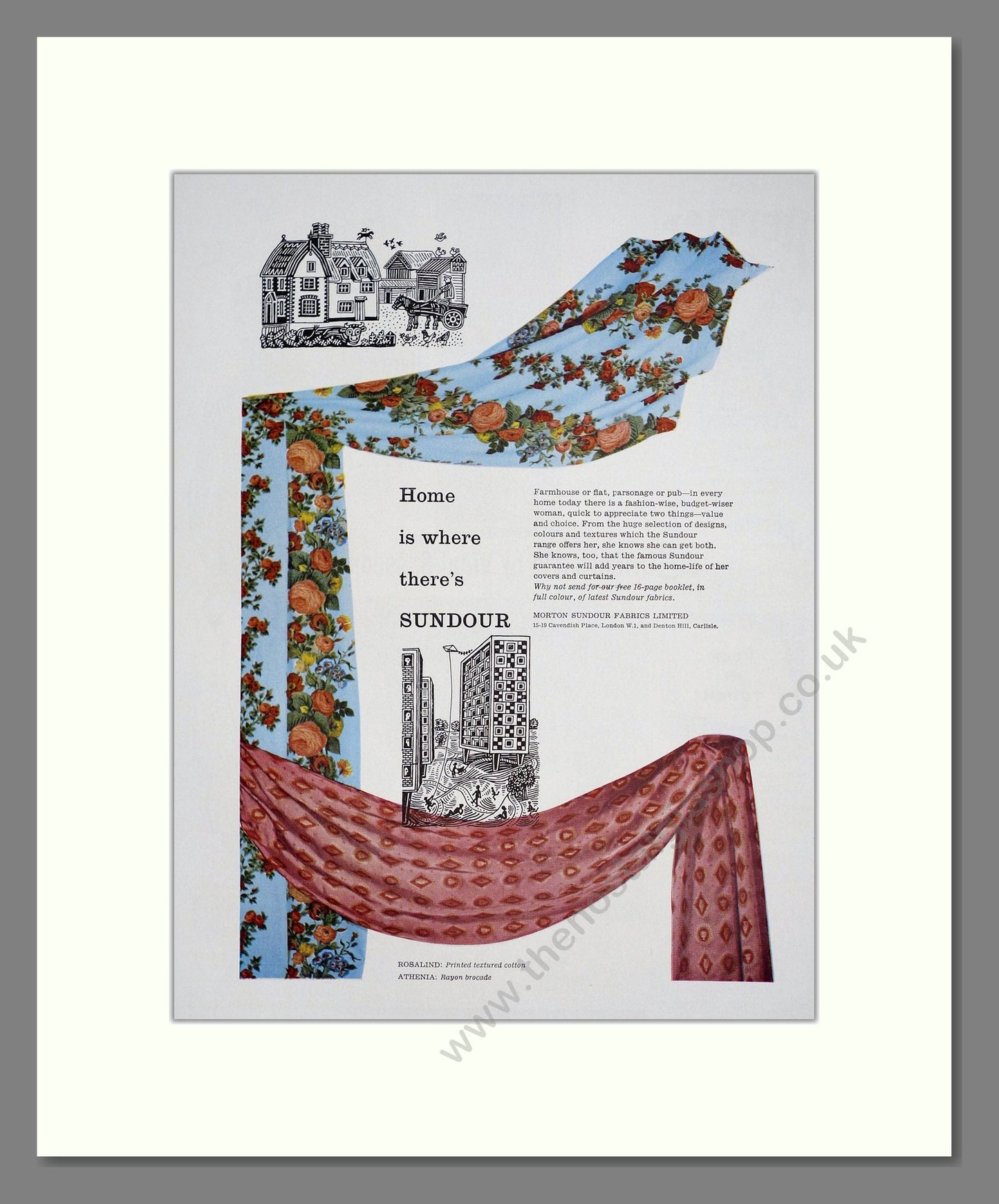 Sundour - Fabrics. Vintage Advert 1959 (ref AD303464)
