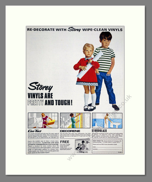 Storey - Vinyls. Vintage Advert 1967 (ref AD303477)