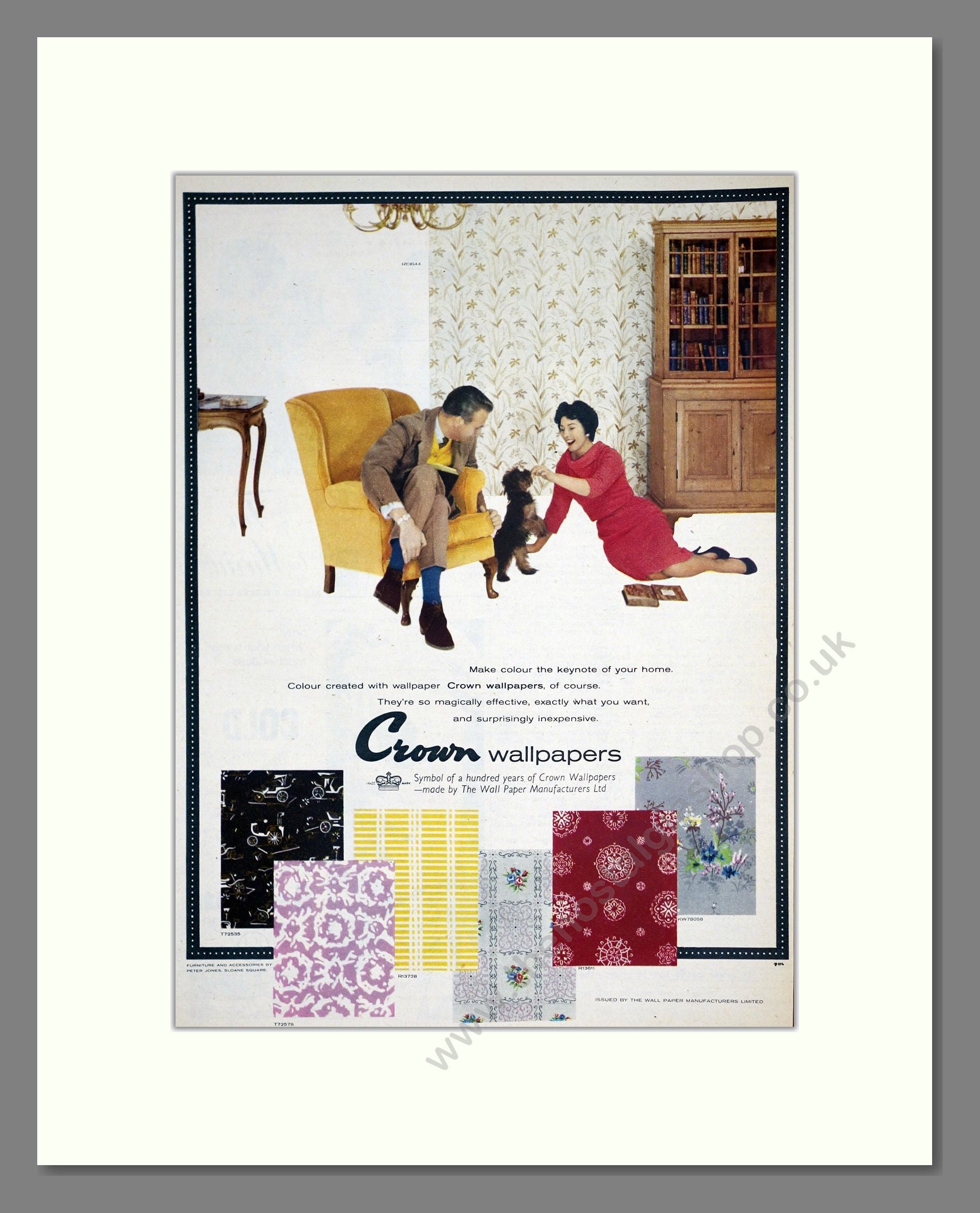 Crown - Wallpapers. Vintage Advert 1959 (ref AD303486)